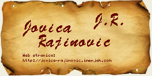 Jovica Rajinović vizit kartica
